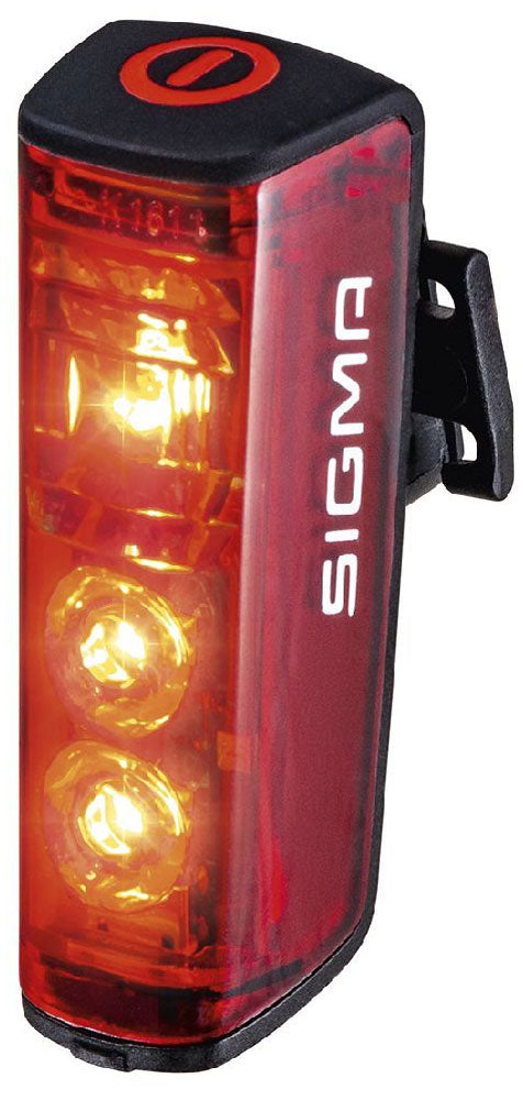 Eclairage vélo rechargeable AR Sigma Led Fonction feu Stop Rouge