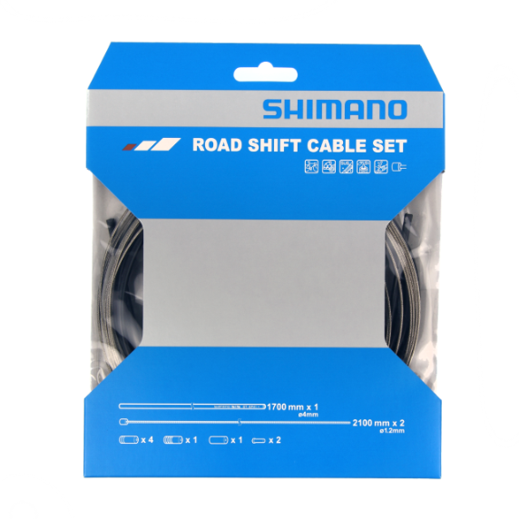 Kit de câbles de dérailleur Shimano OT-SP41 Noir Inox