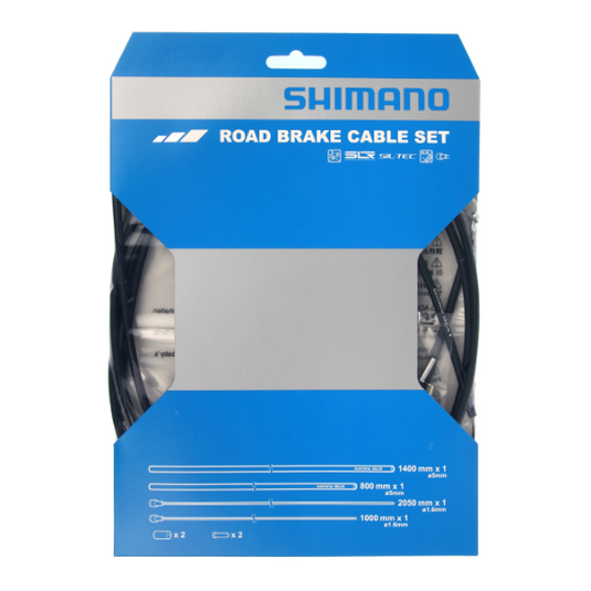 Jeux de câbles de frein Shimano avec revêtement SIL-TEC Noir