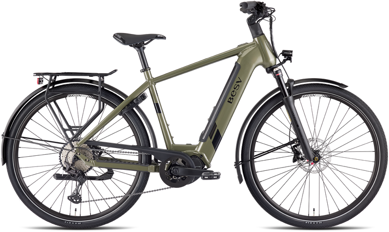 Chargez l'image dans la visionneuse de la galerie, VAE BESV TR 1.1 LS SO Step Kaki Métallique 720 Wh Moteur Shimano
