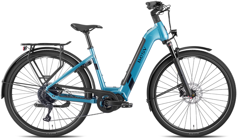 Chargez l'image dans la visionneuse de la galerie, VAE BESV TR 1.2 MY23 Low Step Bleue Métallique 630 Wh Moteur Shimano
