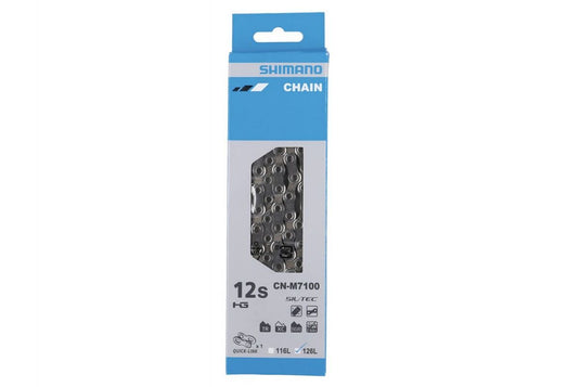 Chaîne SHIMANO CN-M7100 HG 12 vitesses avec QUICK-LINK - 126 maillons