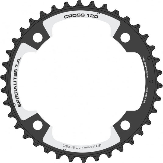 Plateau Spécialités TA CROSS 10V Extérieur 120 mm - SRAM/Cannondale
